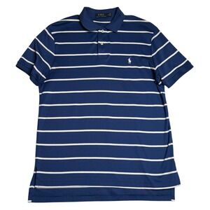 Polo Ralph Lauren Striped Classic Fit Short Sleeve Blue Men's Large